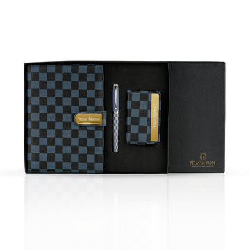 3in1 Checkers Pen, Dairy & Cardcase Combo Gift Set