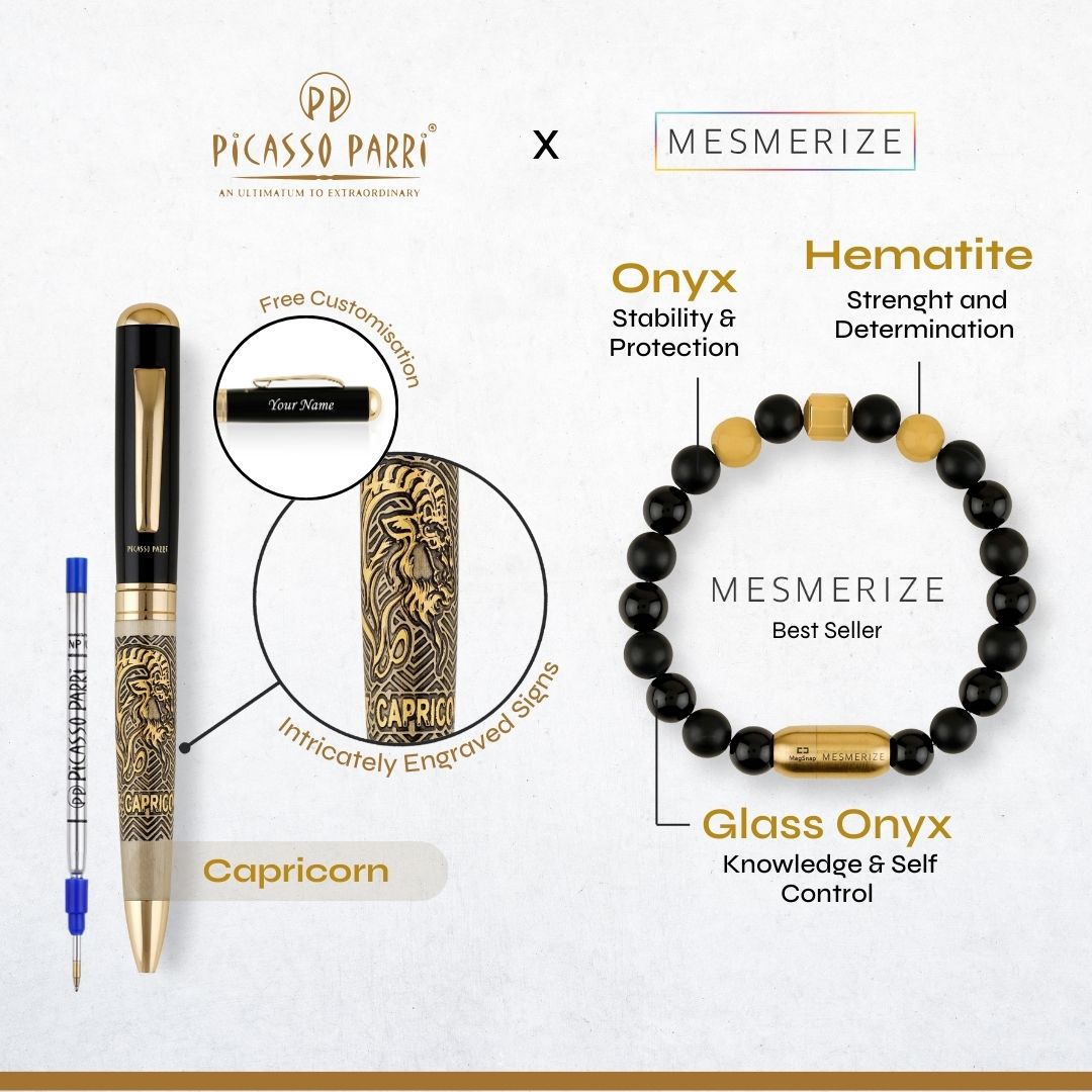 Zodiac Pen With Mesmerize Self Protection Bracelet