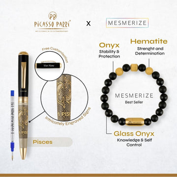 Zodiac Pen With Mesmerize Self Protection Bracelet