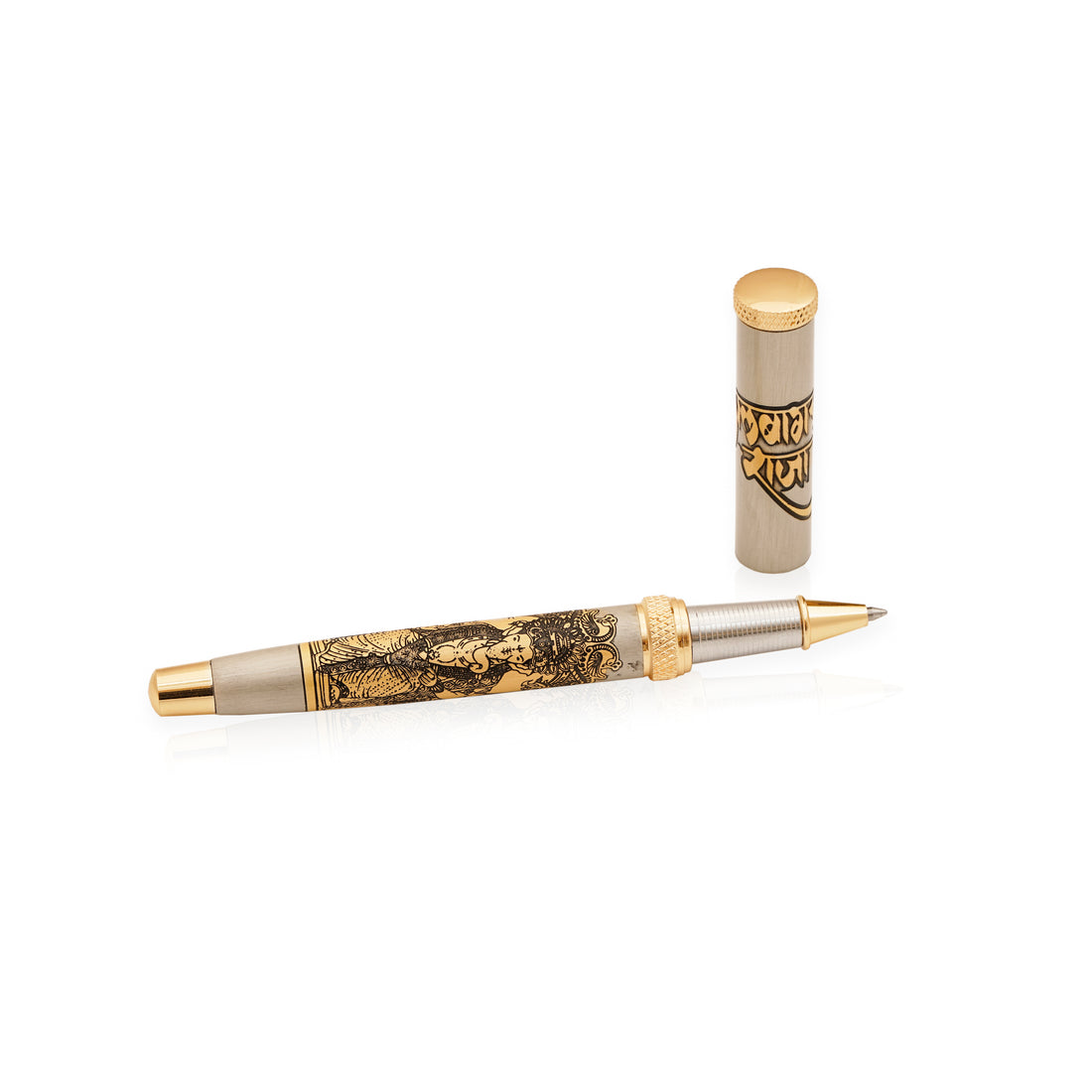 Lalbaug cha Raja Etched Roller Pen