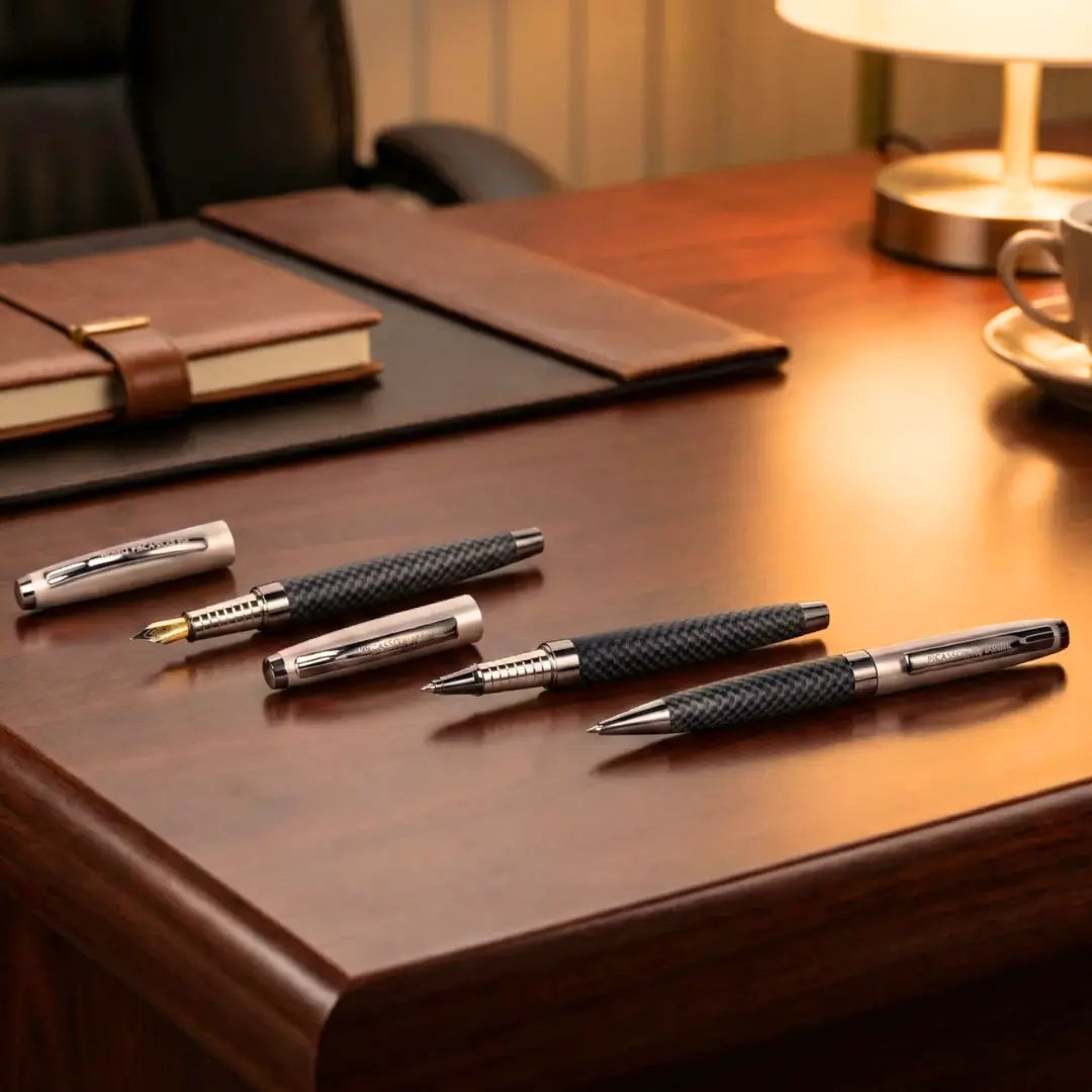 Picasso Parri Kainos 3 In 1 Pen Set | Roller Pen, Ball Pen & Fountain Pen Gift Set | Personalised Engraved Pens