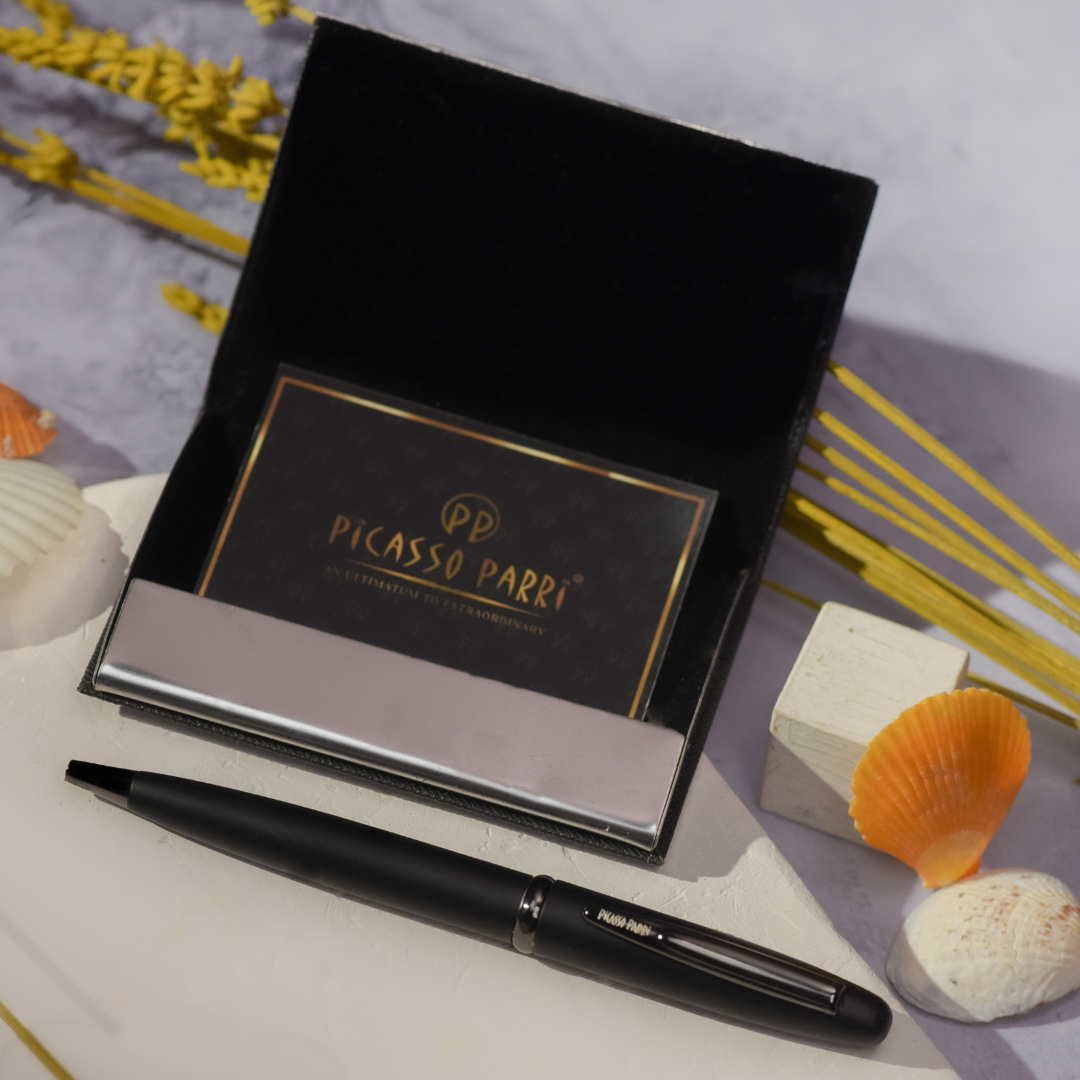 Picasso Parri Majestic Ball Pen & Card Holder Set | Premium Customised Executive Gift Set